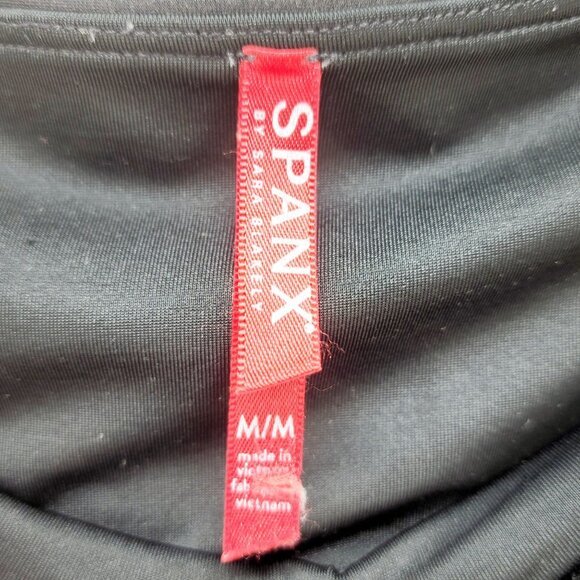 Spanx Faux Leather Leggings High Rise Compression Black Full Length Size M - Picture 3 of 10